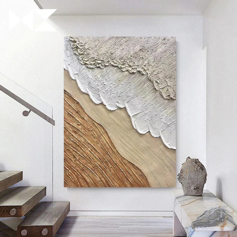 Ocean And Sky Plaster Textured Wall Art #OS032