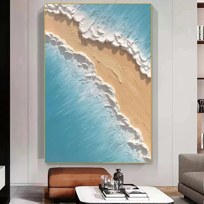 Ocean And Sky Plaster Textured Wall Art #OS037