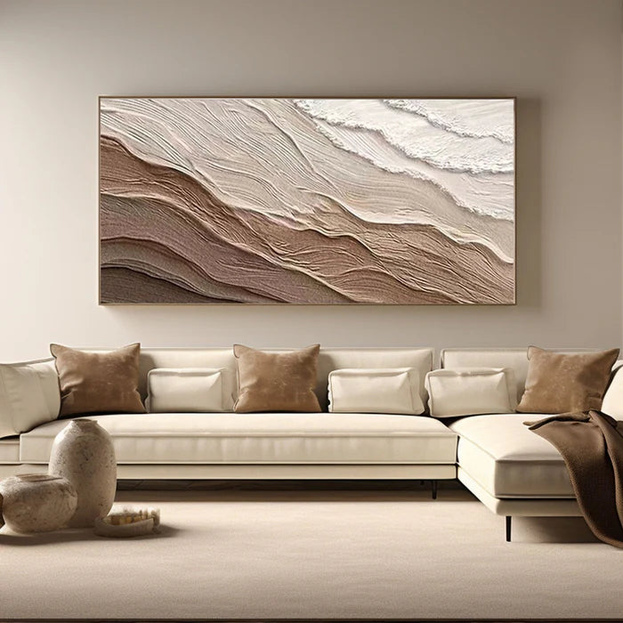 Ocean And Sky Plaster Textured Wall Art #OS015