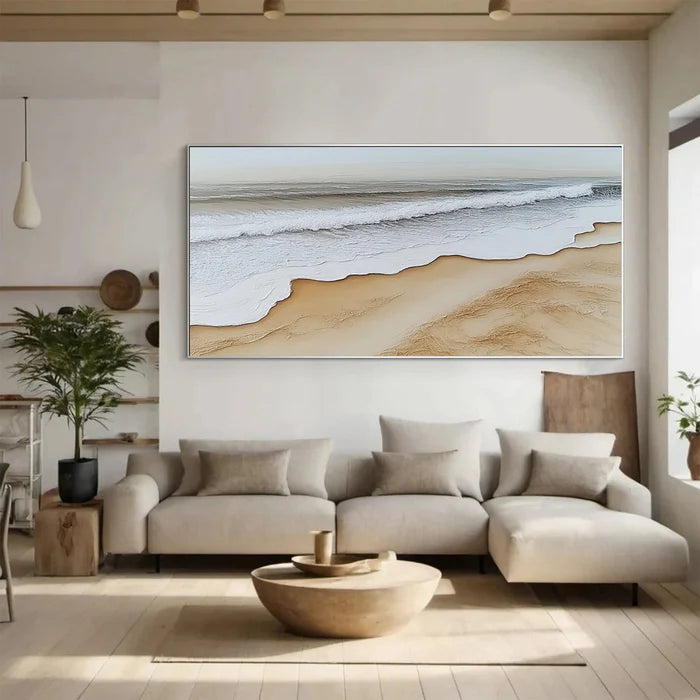 Ocean And Sky Plaster Textured Wall Art #OS043