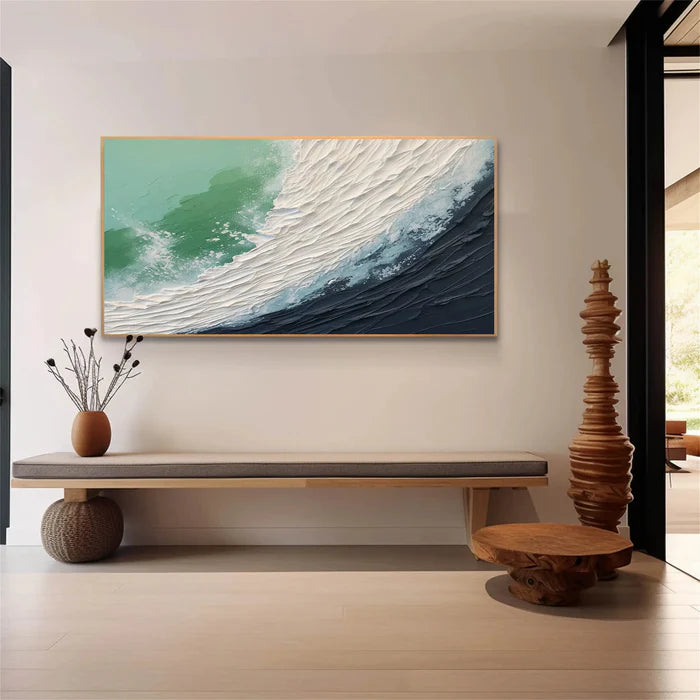 Ocean And Sky Plaster Textured Wall Art #OS048