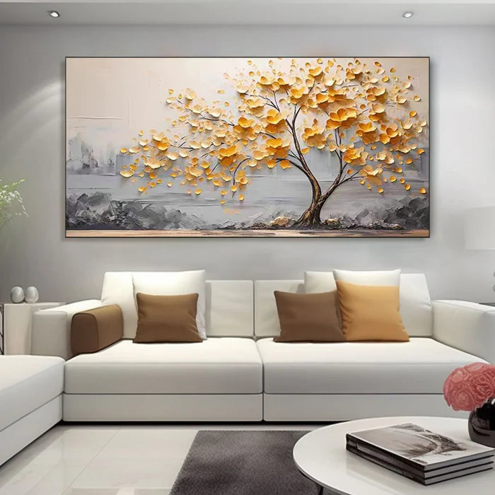 Colorful Flower And Tree Wall Art #FT010