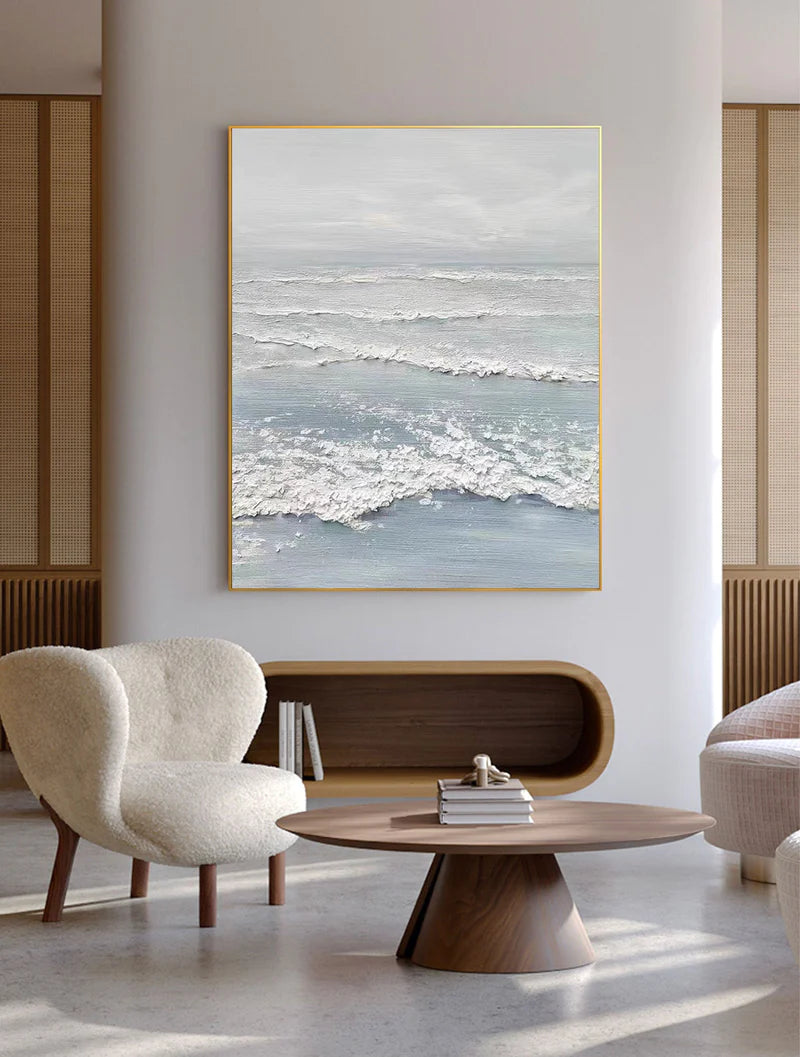 Ocean And Sky Plaster Textured Wall Art #OS005