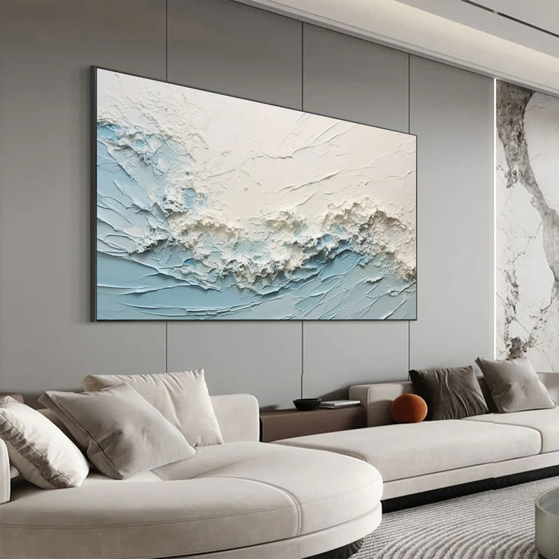 Ocean And Sky Plaster Textured Wall Art #OS030