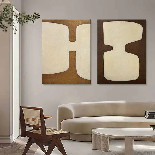 Wabi Sabi Abstract Wall Art Set of 2 #WS041