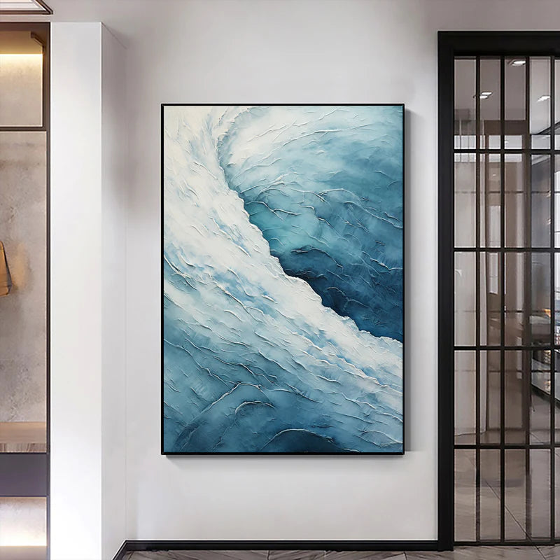 Ocean And Sky Plaster Textured Wall Art #OS019