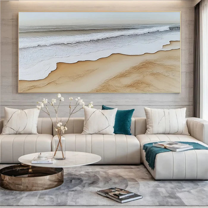 Ocean And Sky Plaster Textured Wall Art #OS043