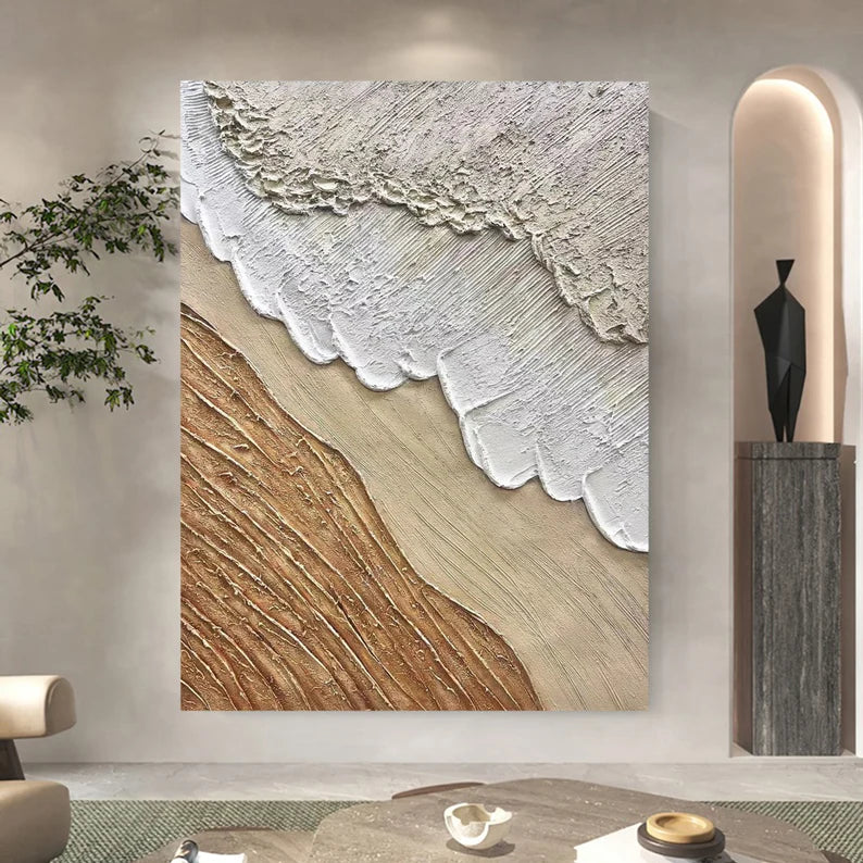 Ocean And Sky Plaster Textured Wall Art #OS032