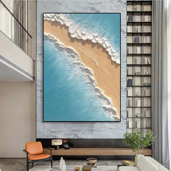 Ocean And Sky Plaster Textured Wall Art #OS037