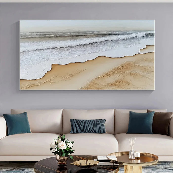 Ocean And Sky Plaster Textured Wall Art #OS043