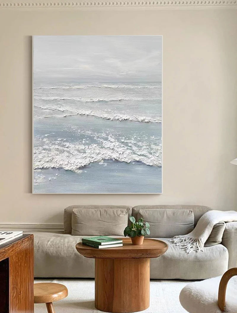 Ocean And Sky Plaster Textured Wall Art #OS005