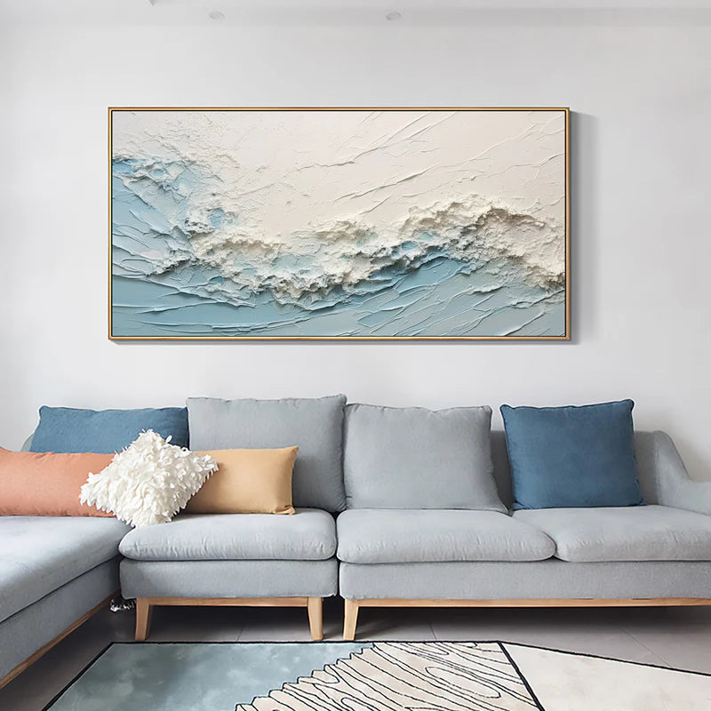 Ocean And Sky Plaster Textured Wall Art #OS030