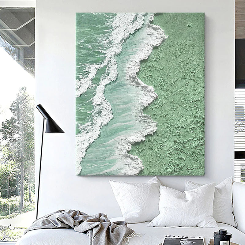 Ocean And Sky Plaster Textured Wall Art #OS004