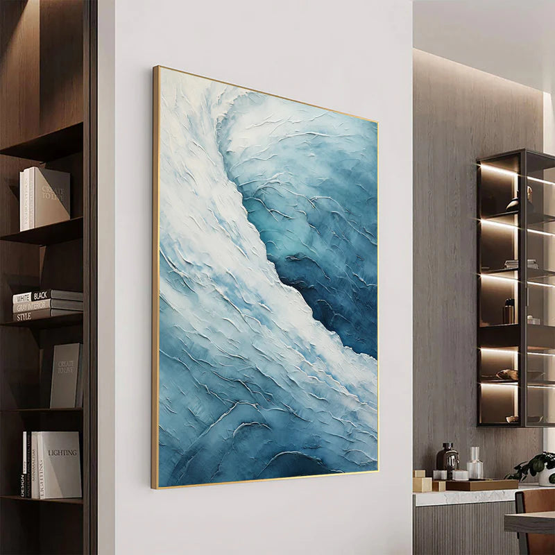 Ocean And Sky Plaster Textured Wall Art #OS019