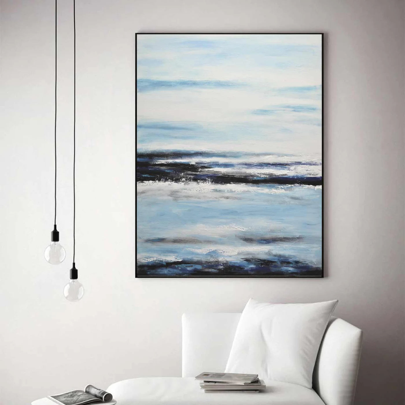 Ocean And Sky Plaster Textured Wall Art #OS027