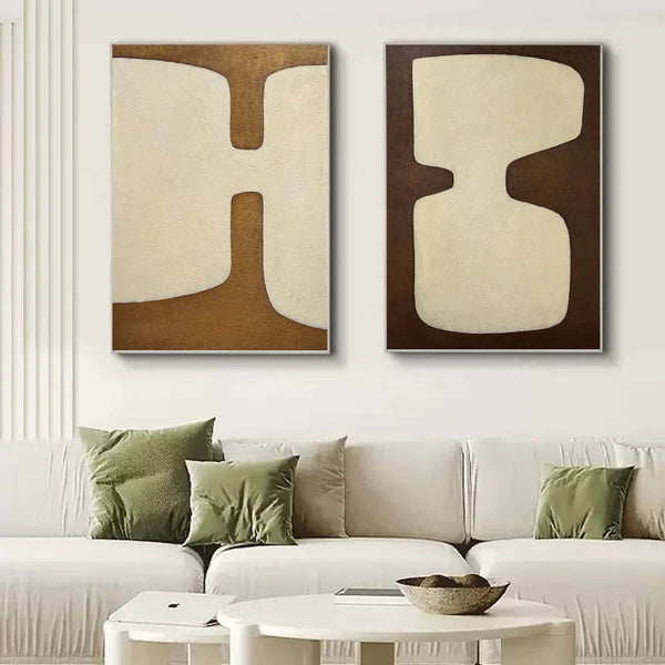 Wabi Sabi Abstract Wall Art Set of 2 #WS041