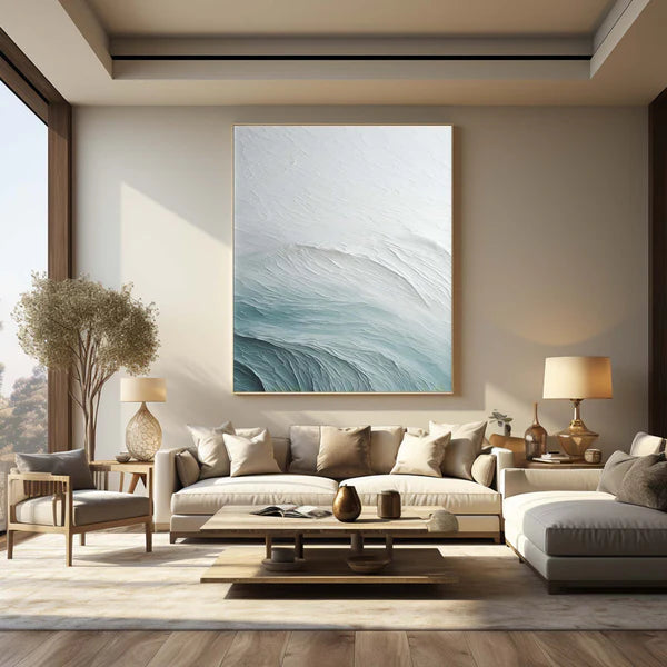 Ocean And Sky Plaster Textured Wall Art #OS007