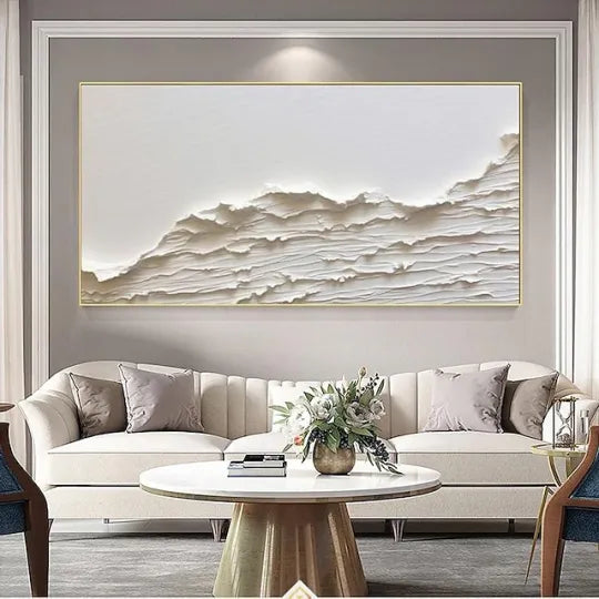 Ocean And Sky Plaster Textured Wall Art #OS044