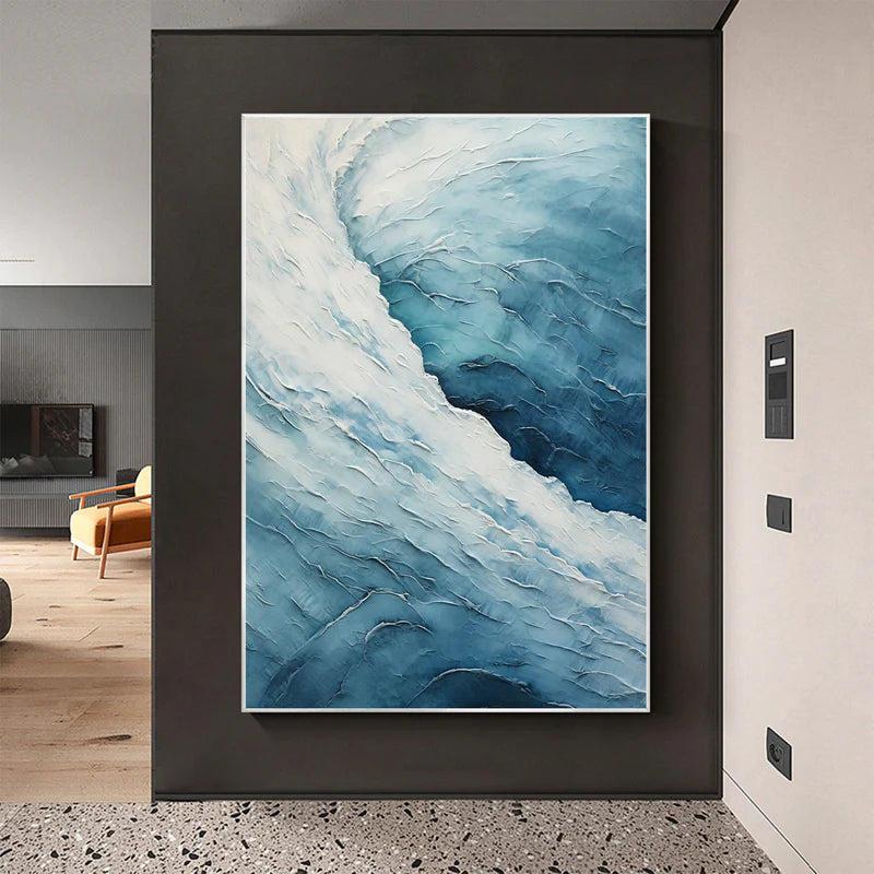 Ocean And Sky Plaster Textured Wall Art #OS019