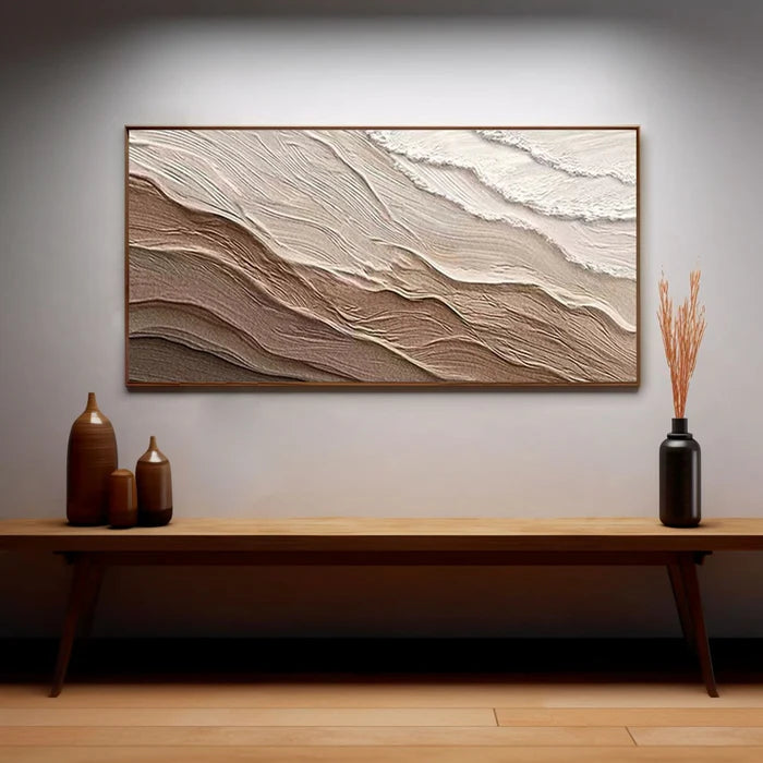 Ocean And Sky Plaster Textured Wall Art #OS015