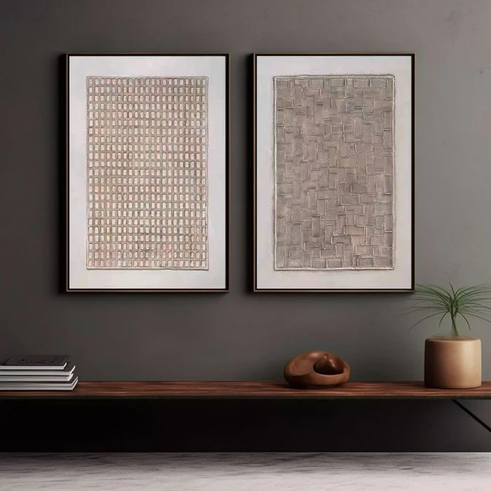 Wabi Sabi Abstract Wall Art Set of 2 #WS053