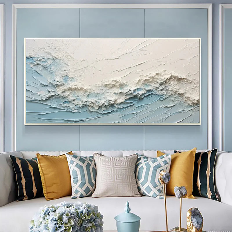 Ocean And Sky Plaster Textured Wall Art #OS030