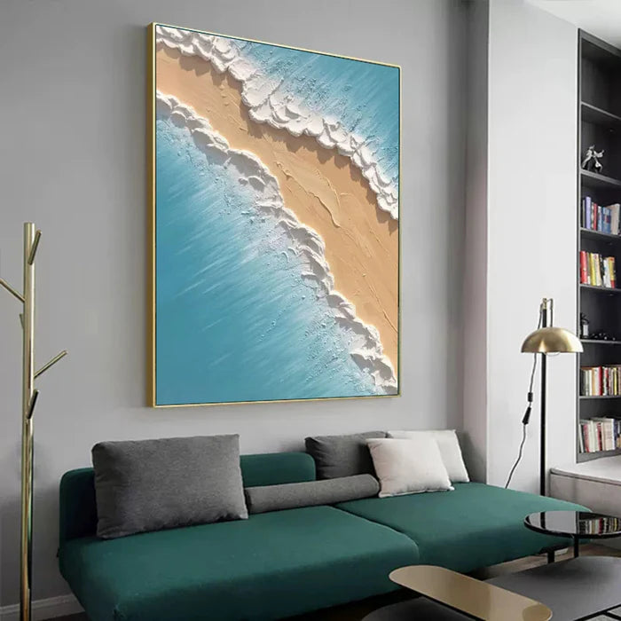 Ocean And Sky Plaster Textured Wall Art #OS037