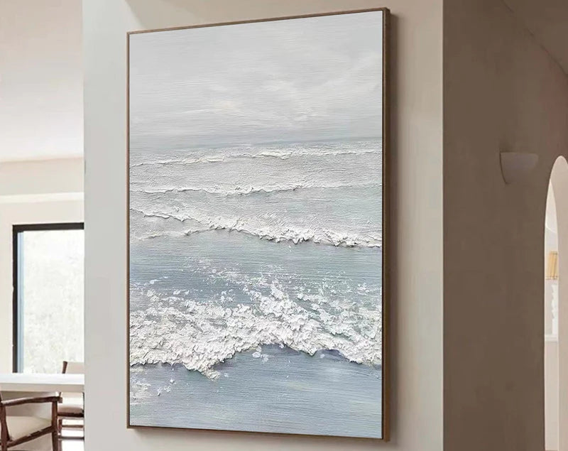 Ocean And Sky Plaster Textured Wall Art #OS005