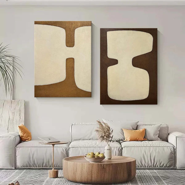 Wabi Sabi Abstract Wall Art Set of 2 #WS041