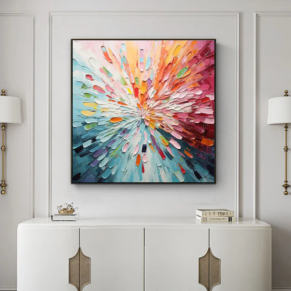 Colorful Flower And Tree Wall Art #FT016