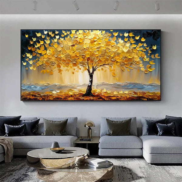 Colorful Flower And Tree Wall Art #FT020