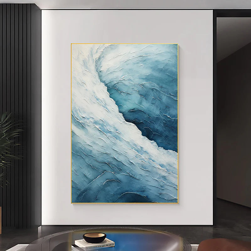 Ocean And Sky Plaster Textured Wall Art #OS019