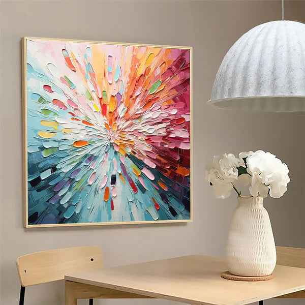 Colorful Flower And Tree Wall Art #FT016