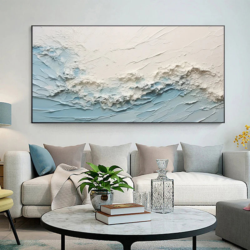 Ocean And Sky Plaster Textured Wall Art #OS030