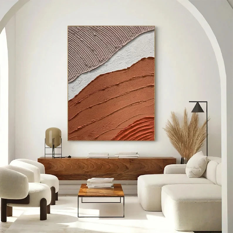 Ocean And Sky Plaster Textured Wall Art #OS033