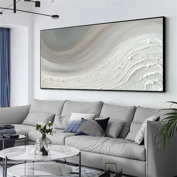 Ocean And Sky Plaster Textured Wall Art #OS047