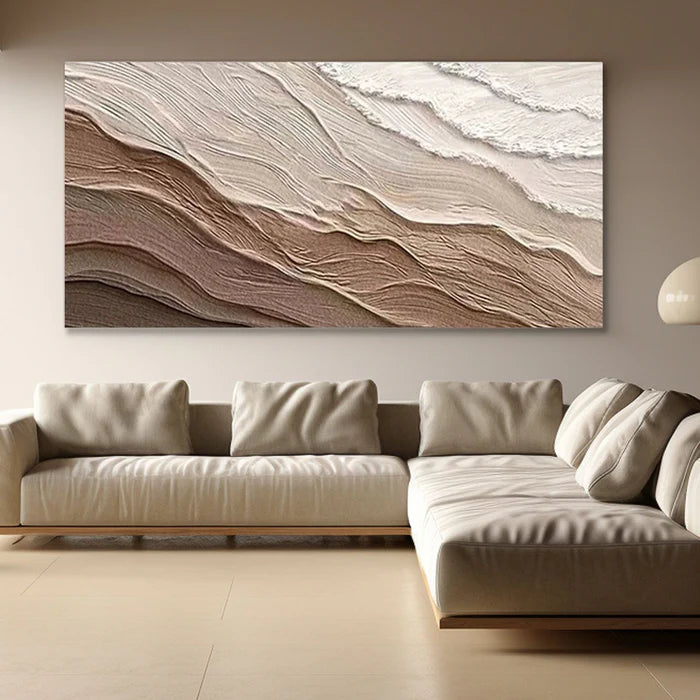 Ocean And Sky Plaster Textured Wall Art #OS015