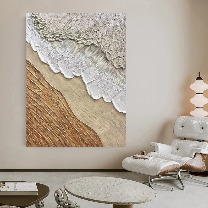 Ocean And Sky Plaster Textured Wall Art #OS032