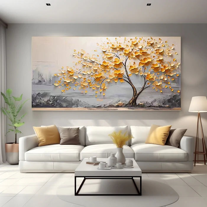 Colorful Flower And Tree Wall Art #FT010