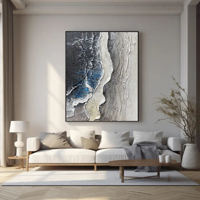 Ocean And Sky Plaster Textured Wall Art #OS014