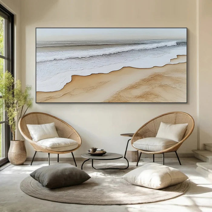 Ocean And Sky Plaster Textured Wall Art #OS043