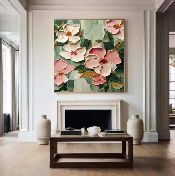 Colorful Flower And Tree Wall Art #FT021