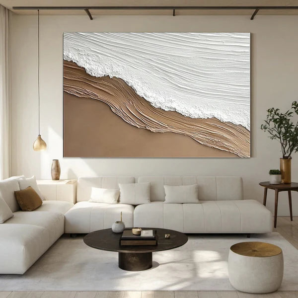 Ocean And Sky Plaster Textured Wall Art #OS039