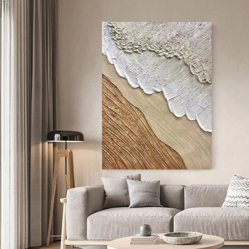 Ocean And Sky Plaster Textured Wall Art #OS032