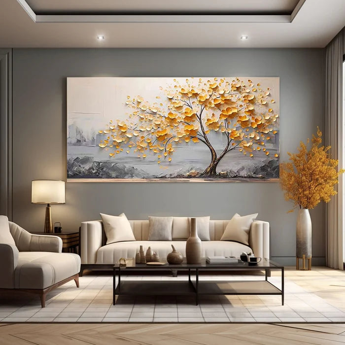 Colorful Flower And Tree Wall Art #FT010