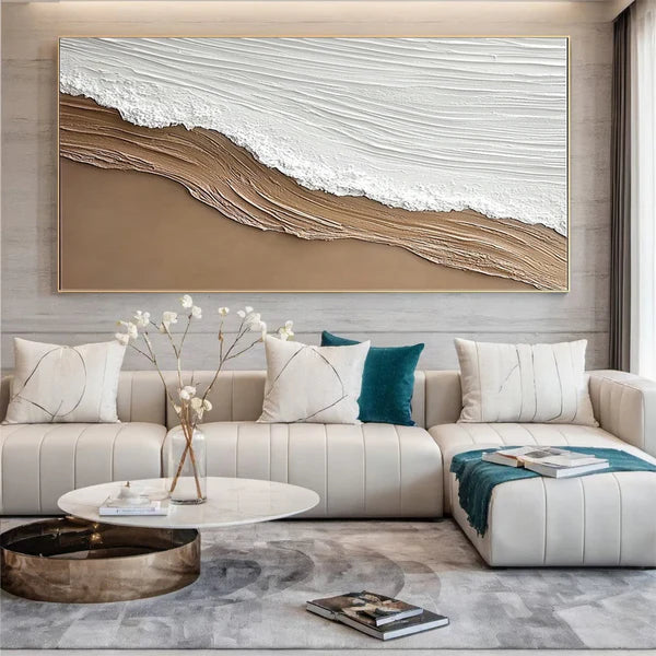 Ocean And Sky Plaster Textured Wall Art #OS039